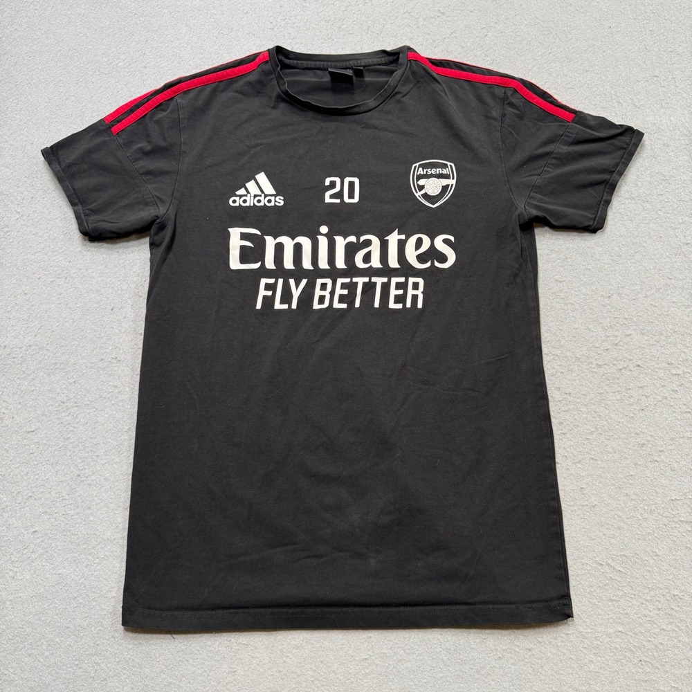 Adidas Arsenal FC Shirt Women's XL Black Emirates Fly Better Athletic Training